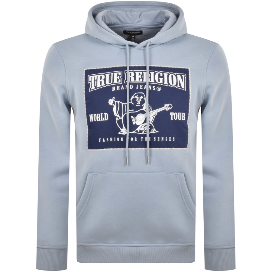 True Religion Ladder Applique Hoodie Blue